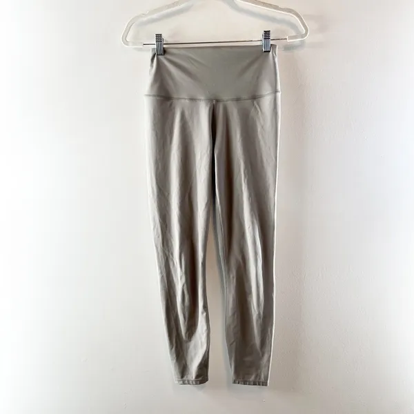 Varley High Rise Compression Workout Leggings Gray Medium - Image 2