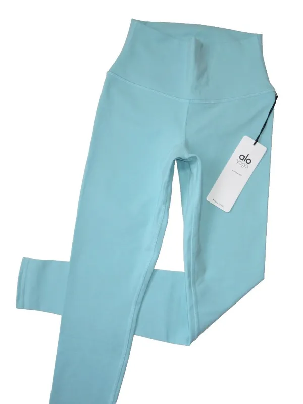 NWT Alo Yoga High-Waist Airbrush Legging in Blue Quartz Stretch Workout XS - Image 5