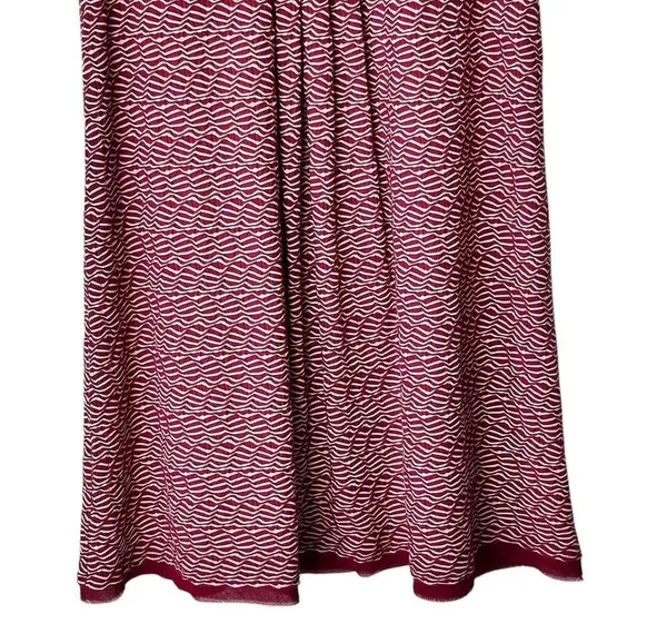 Anthropologie Maeve Dora Large Shirt Dress Red Textured Lined - Image 6