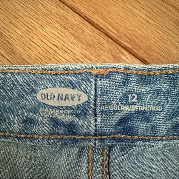 Old Navy Cut Off High Rise Denim Jean Shorts Womens 12 Raw Hem - Image 2