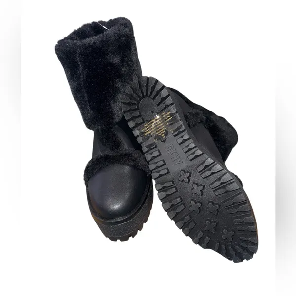 NEW $179 dkny sancia boot Faux Fur Lined Platform 8.5 - Image 6
