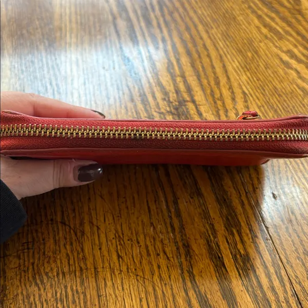 Fossil Bright Red Leather Clutch - Image 4