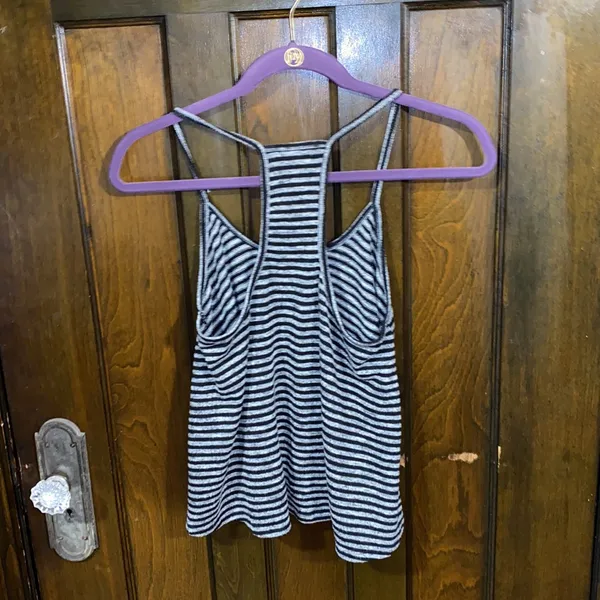 American Eagle Striped Racerback Tank Top Small - Image 3