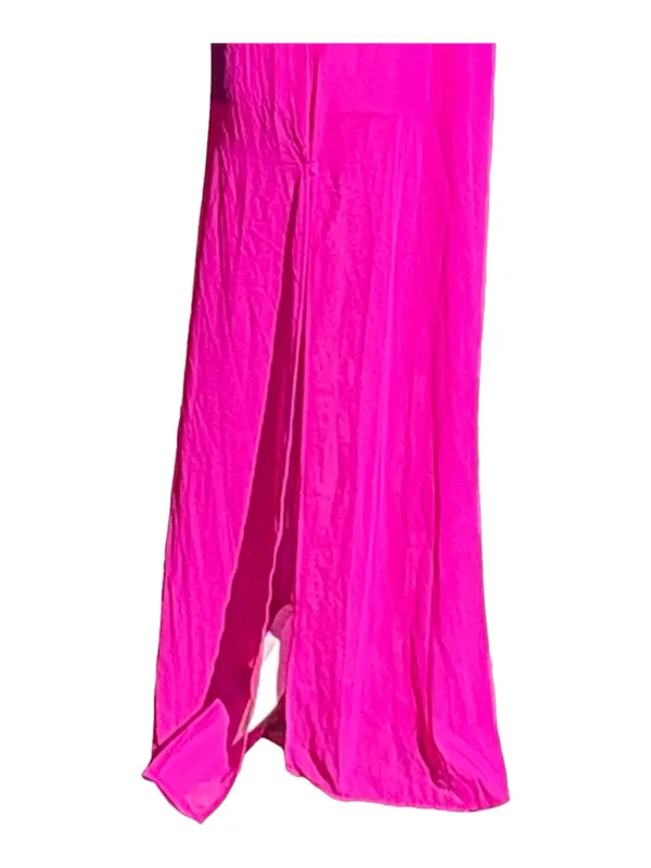 Lulus Seaside Retreat Color Blocking Side Slit Sheer Maxi Beach Cover Size Small - Image 10