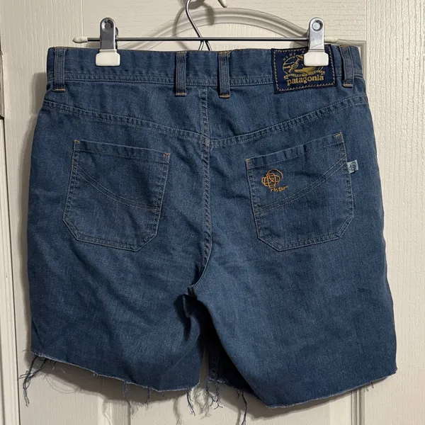 Vintage 90s Patagonia Blue Jean Cutoff Shorts‎ Denim Gorp Outdoors Retro - Image 3