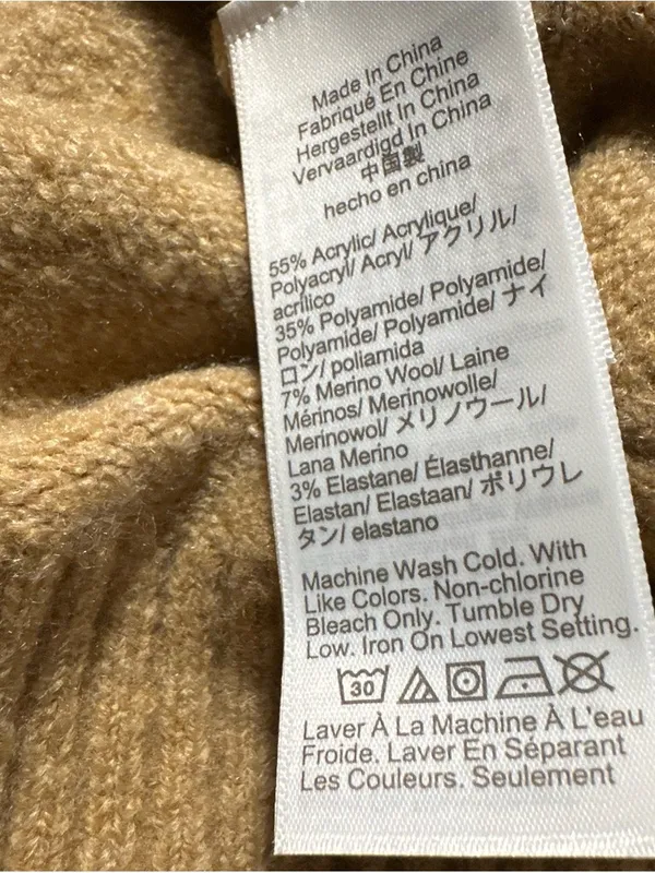 S140. J. Crew Camel Ribbed Mock Neck Sweater - Image 4