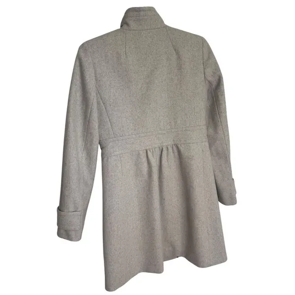 J.Crew Factory Skirted Dress Coat Heather Cloud 2 - Image 3