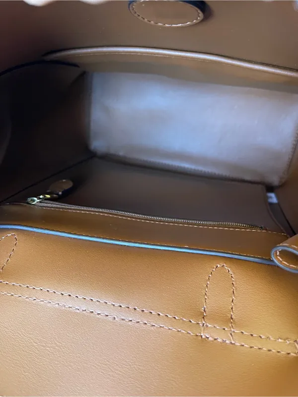 Lauren Ralph Lauren Leather Backpack in Brown Minimalist Quiet Luxury Preppy - Image 6