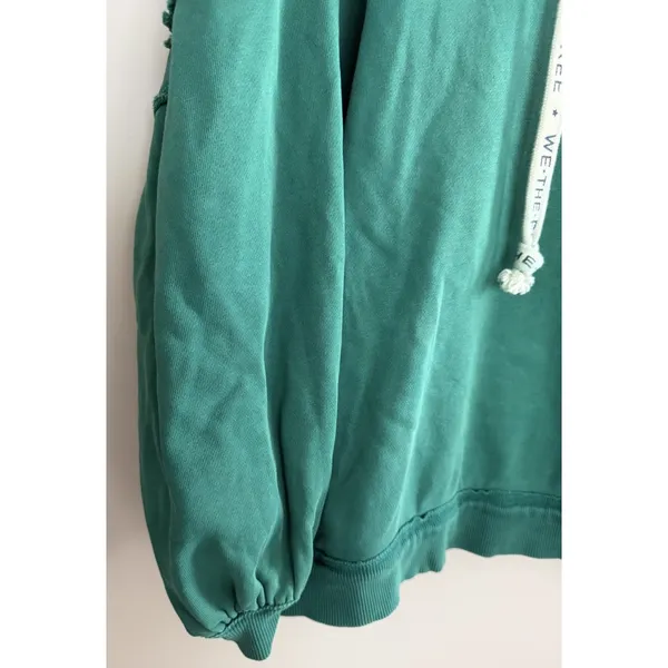 Free People We The Free We Hoodie Cadmium‎ Green Women's Size XS - Image 7