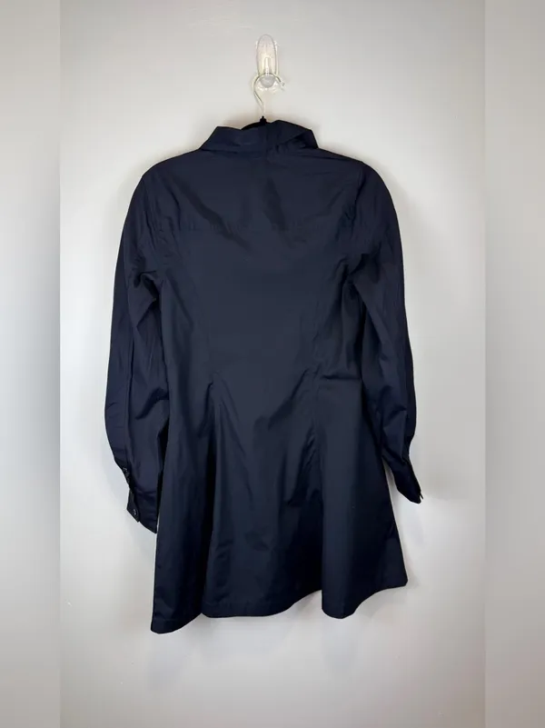 NWT Madewell Cotton Poplin Mini Shirt Dress Black Balloon Sleeve Size 2 - Image 5