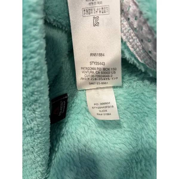 Patagonia Womens‎ Aqua Turquoise Snap T Synchilla Fleece Pullover Jacket 25443 S - Image 6