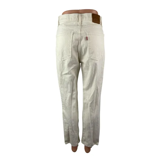Levi's 70s High Slim Straight Leg Women's White High Rise Denim Jeans Size 27 - Image 4