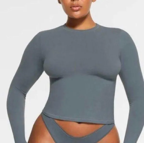 SKIMS Cotton Jersey Long Sleeve T-Shirt XS - Image 2