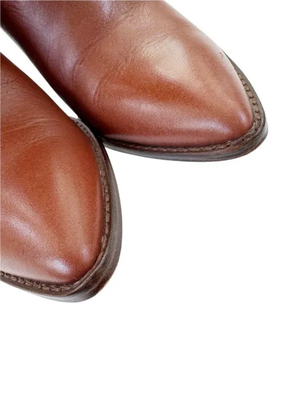 Steve Madden Leather Bixby Tall Boot in Cognac Size 6 - Image 6
