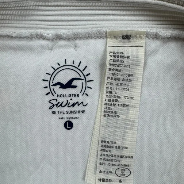 Hollister Swim Bottoms Women's Large White - Image 2
