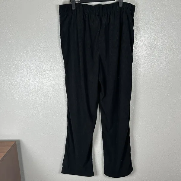 NEW Halara AuraCord Cloud Pants Womens Large Tall LT Black Corduroy Trousers - Image 3