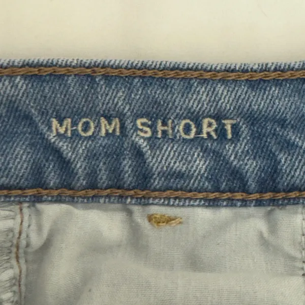 343 | American Eagle Mom Short Light Wash‎ High Rise Pleated Cuffed Denim Size 0 - Image 8