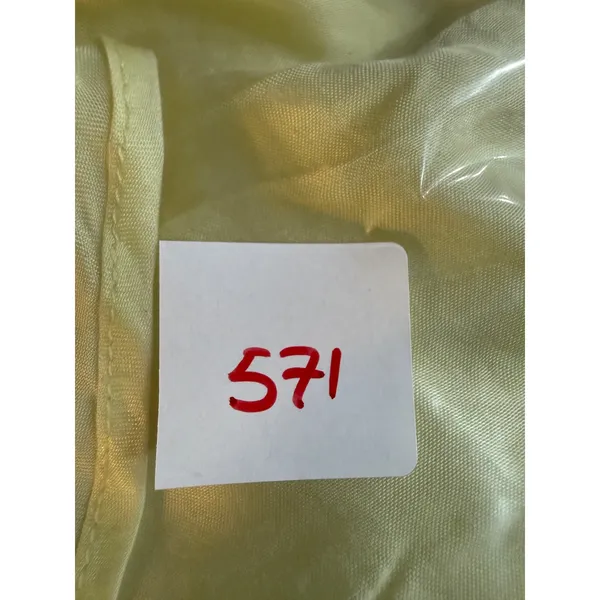 Victorias Secret Slip Dress Light Yellow Satin Cami Mini M flaw‎ - Image 10