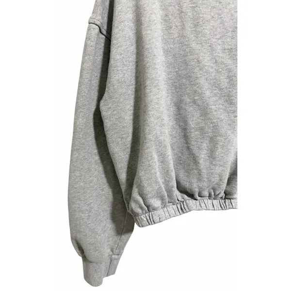 Free People‎ Movement Valley Girl Quarter Zip Sweatshirt Gray Women's Size Small - Image 9