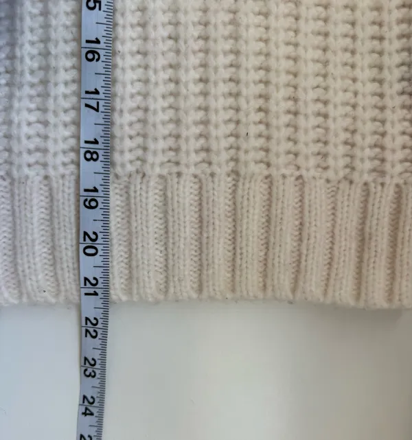 Aerie Ivory White Cable Knit Sweater Mock Turtleneck Wool Cozy - Image 7