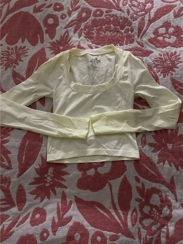 Intimately Free People U-Neck Fitted Cropped Long Sleeve - Image 2