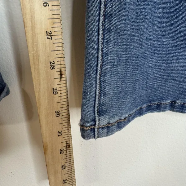 Rewash Jeans Womens 4 Blue Medium Wash Low Rise Flare Stretch bell bottoms y2k - Image 7