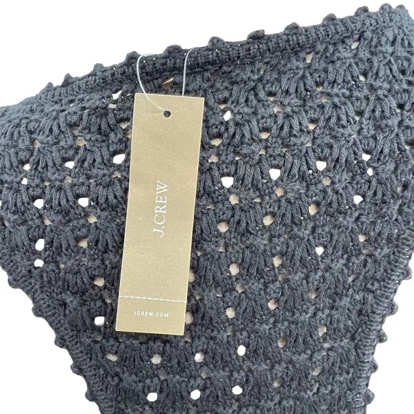 J. Crew Limited Edition Crochet‎ Maxi Sweater Dress Black Size Large - Image 12