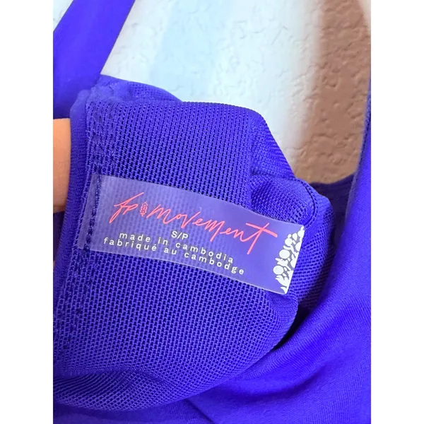 Free People Movement Blue Violet Cutout Active Romper Size S - Image 7