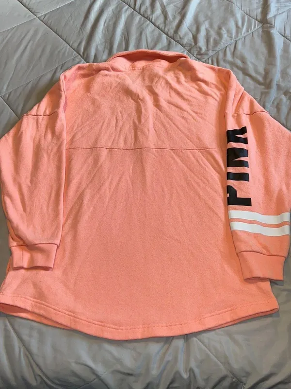 PINK - Victoria's Secret Peach Sweatshirt - Image 2
