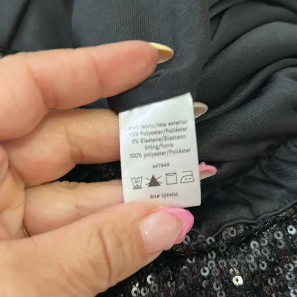 Venus Black Sequin mini Skirt - Image 7