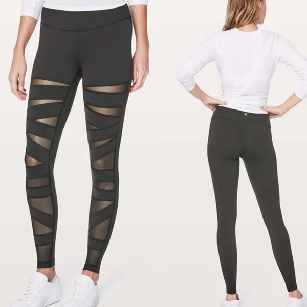 Lululemon High Rise Wunder Under Leggings Mesh Black Size 2 Limited Edition - Image 3