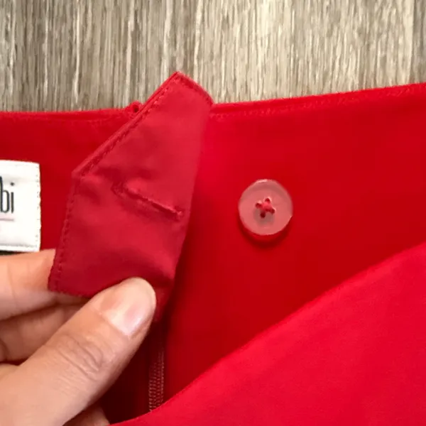 CAbi Red Ankle Pants Size 8 Women’s High Rise Slim Leg Trousers - Image 4