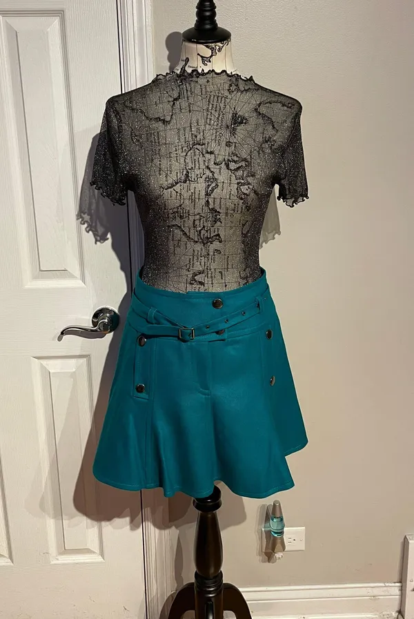 SheIn Sheer Shiny See Through Blouse Tee Short Sleeve Vintage Y2k Mesh Sparkle ✨ Whimsgoth - Image 2