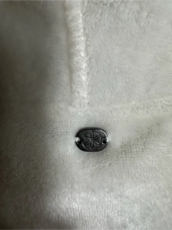 N243. Gaiam Fleece Soft Cream Funnel Neck Women's Sweater - Image 3