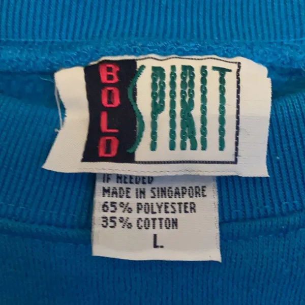 BOLO Spirit Aztec VINTAGE Embroidered Large Blue Crewneck - Image 3