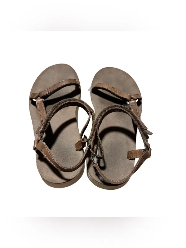 Teva Women's Original Universal Slim Lea Sandals Size 7 Casual Travel Shoe Brown - Image 2