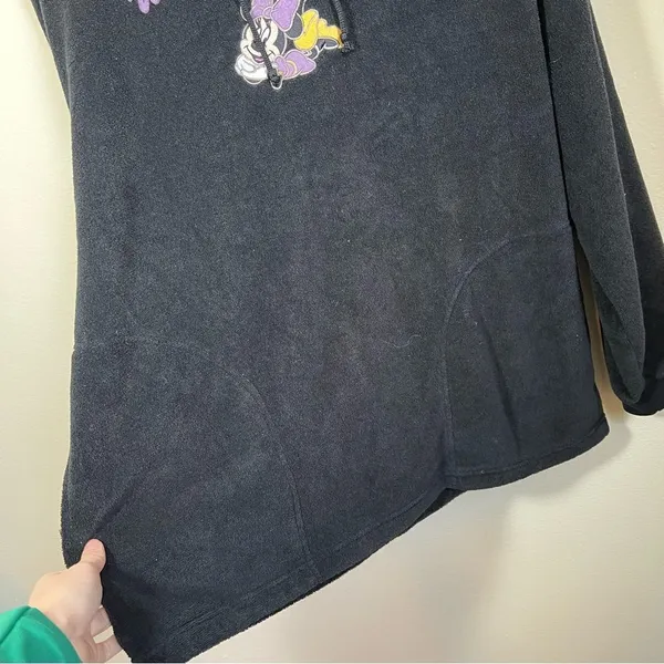 ✨ Vintage‎ Disney Black Minnie Mouse Walt Disney World Terry Sweatshirt Large - Image 8