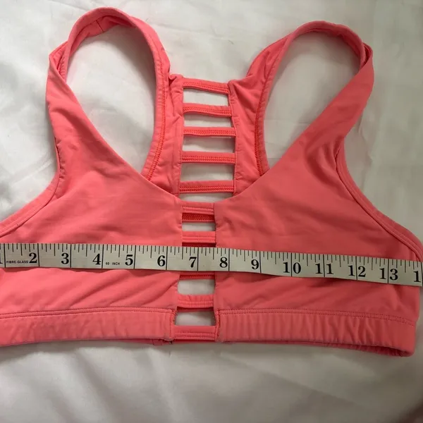 Victoria's Secret PINK Coral Ladder-Back Racerback Sports Bra - Image 7