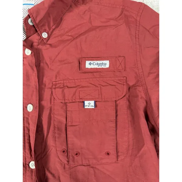 South Carolina Gamecocks‎ PFG Button Shirt Womens Small Garnet L/S Columbia - Image 4