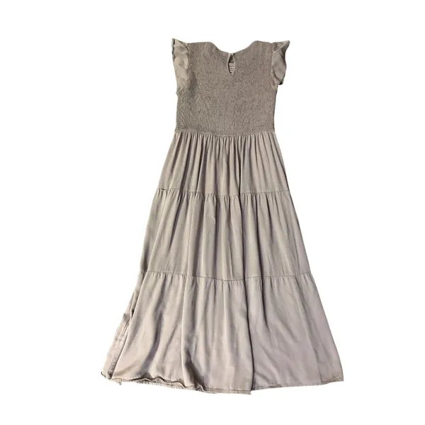 Zesica Smocked Midi Dress Womens M Used Brown Cottagecore - Image 4