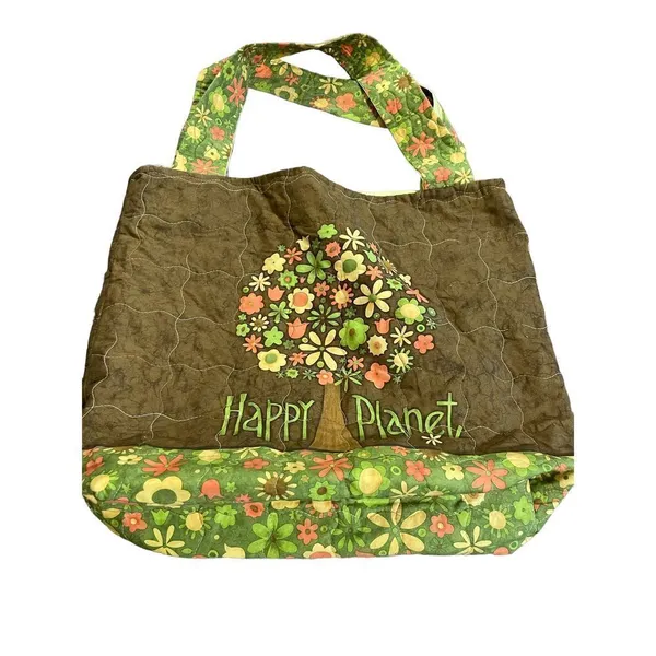 “Happy Planet” handmade / homemade open top tote‎ - Image 2