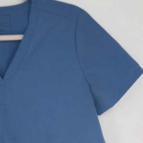 Figs Women's Casma Three-Pocket Scrub Top Size Small Blue V Neck Hospital Office - Image 9