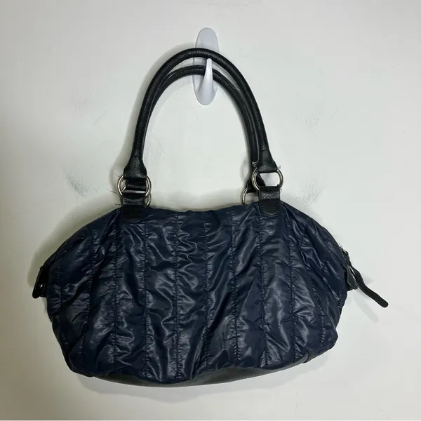 LP/LP quilted puffer‎ purse navy blue 14” x 8.5” x 4” - Image 2