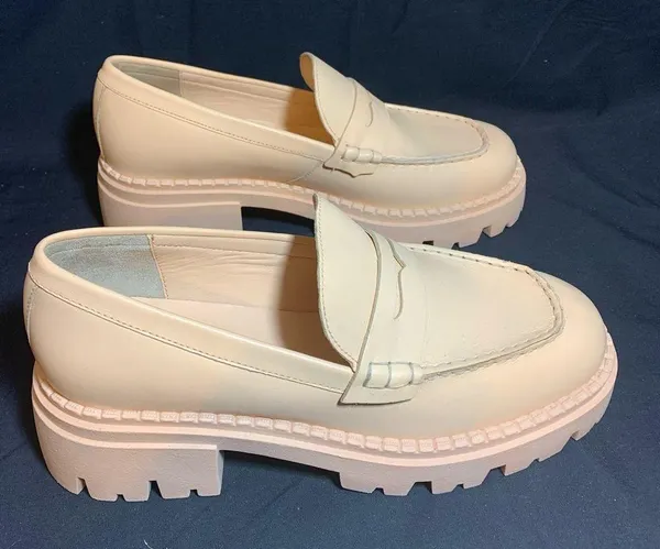 Free People Lyra Lug Sole Penny Loafer Shoes Women Size 8.5 Platform Chunky - Image 4