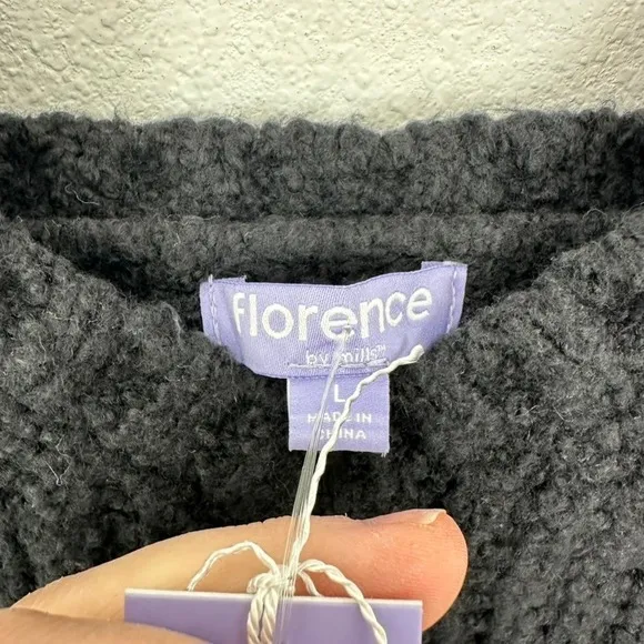 Florence‎ by Mills XOXO Black Knit Crop Top Sleeveless Sweater Tank Large NWT - Image 4