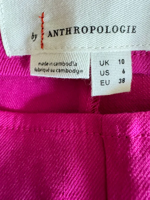 Linen Blend Flare Pants, Size 6 - Image 15