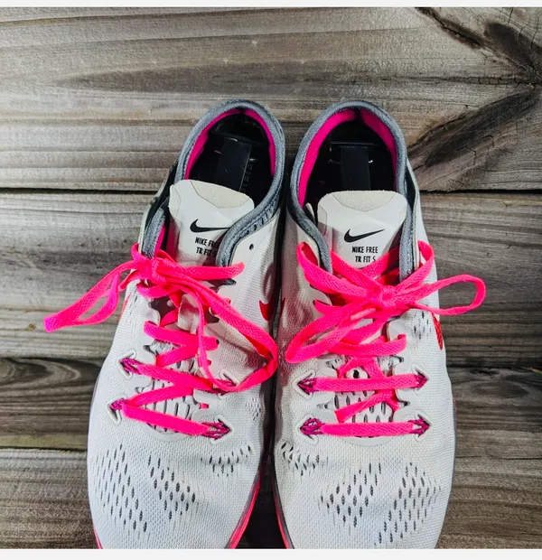 Nike Womens Pink Running Shoes 629496-061 Pink Mesh Sport Lace Up 8.5 - Image 4