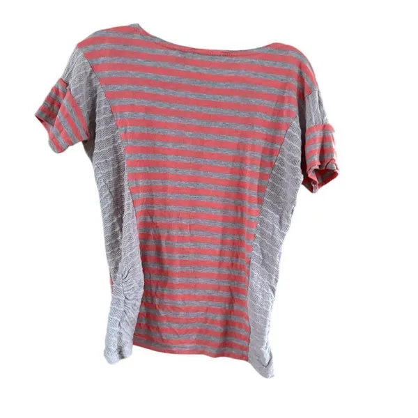 Miss Me Peach Gray Blouse Medium - Image 9