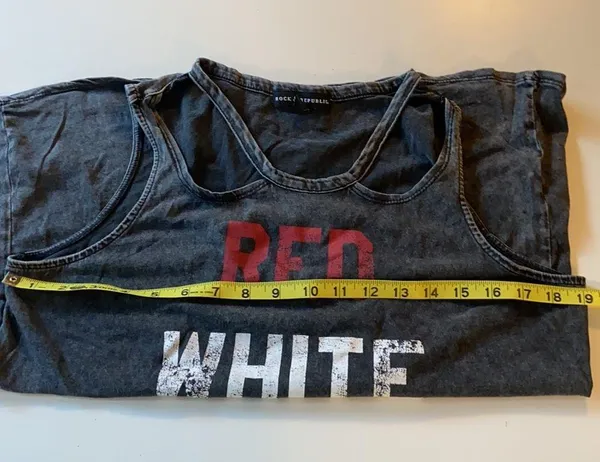 ROCK & REPUBLIC Women’s Black Acid Wash Tank Top - Image 9
