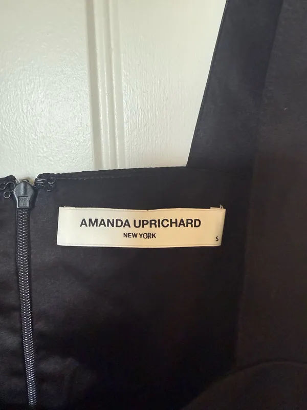 Amanda Uprichard Silk Black Mini Dress - Image 4